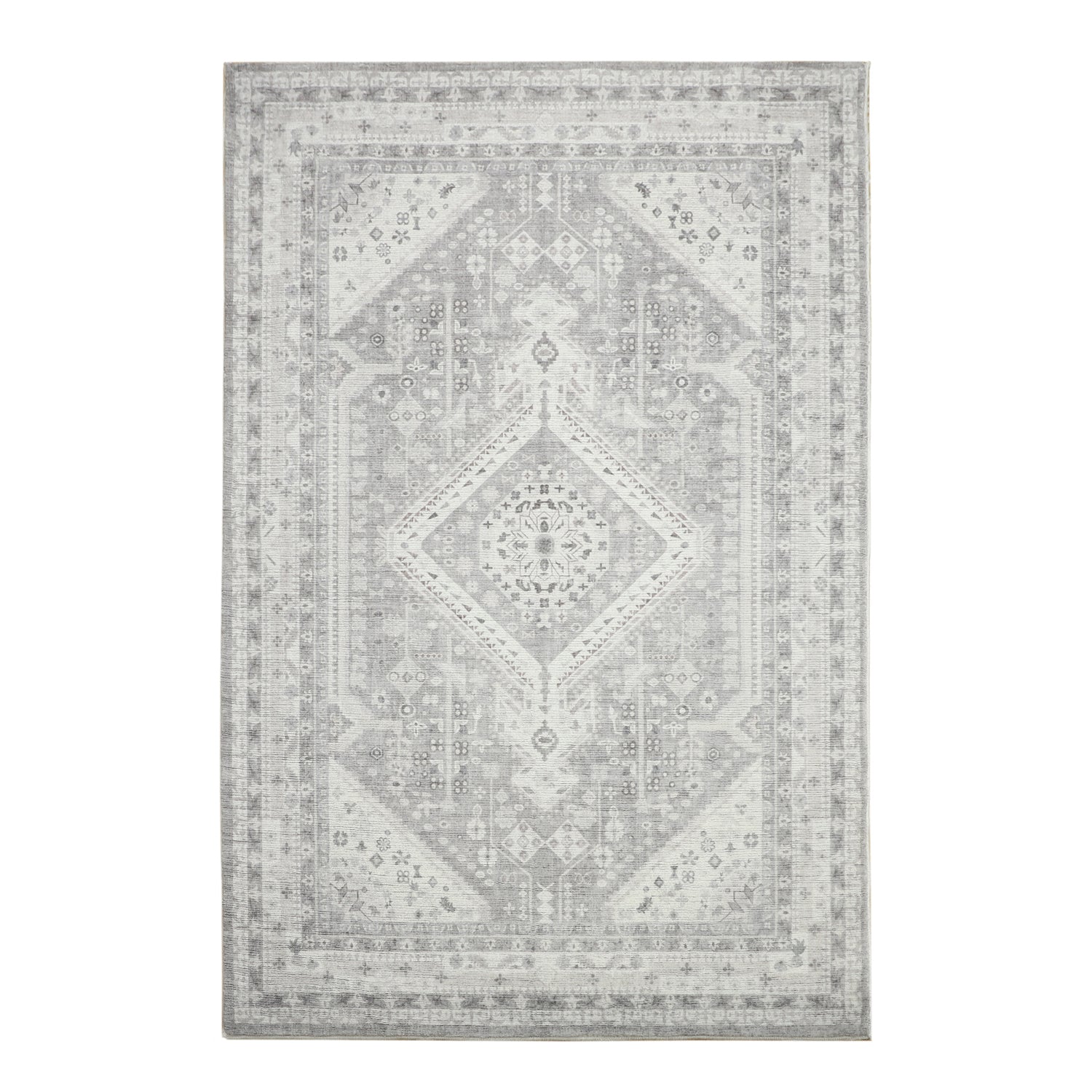 Lago Machine Washable Rug in Grey