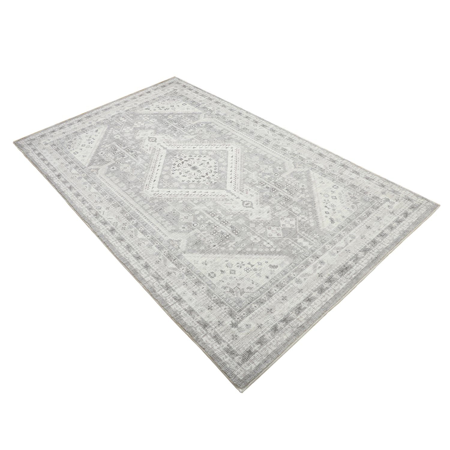 Lago Machine Washable Rug in Grey