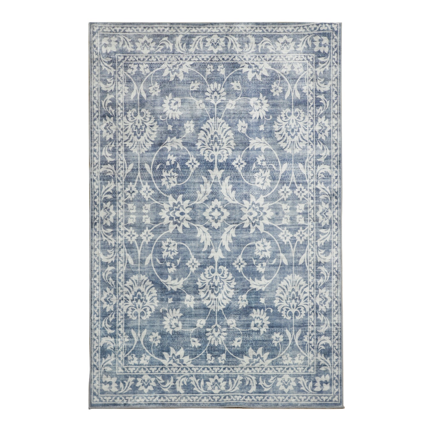 Megan Machine Washable Rug in Blue