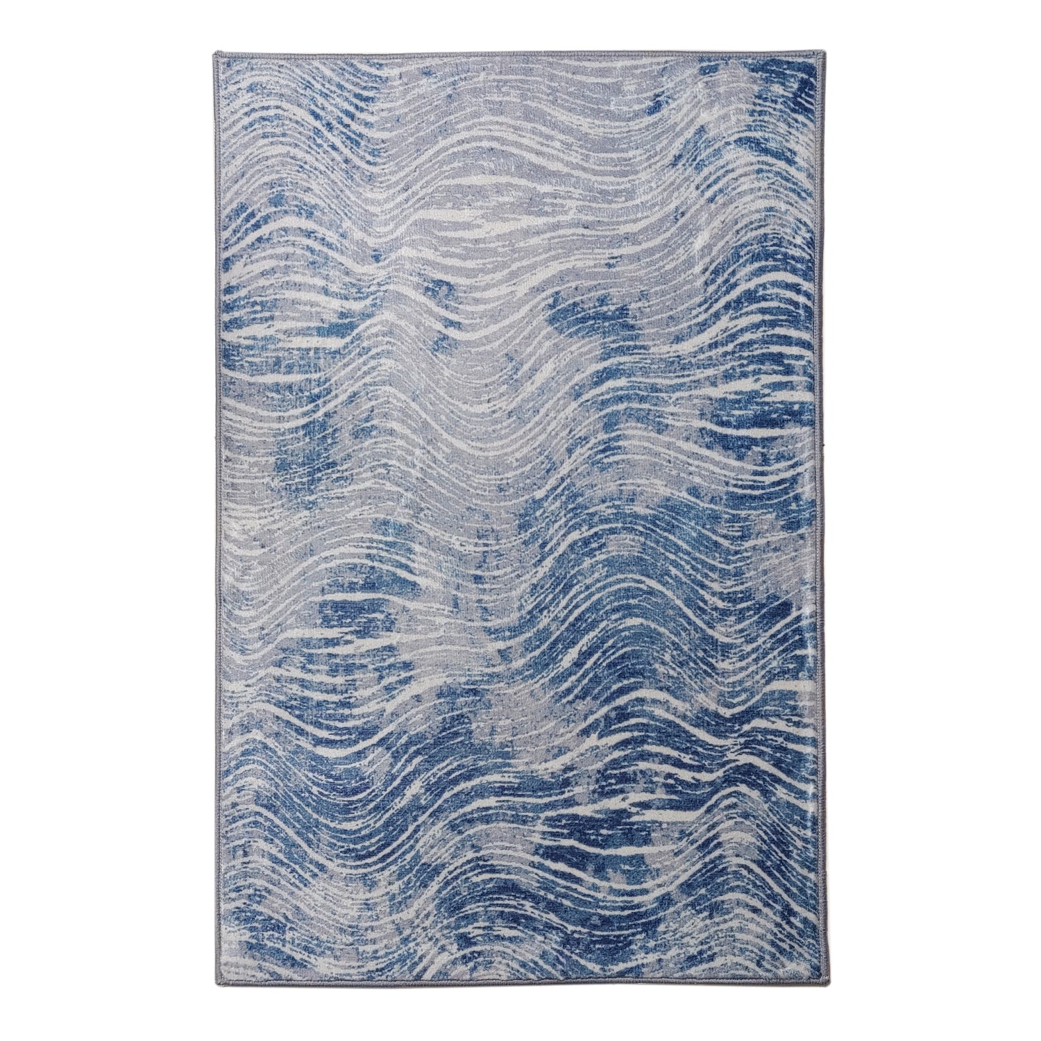 Shikhar Machine Washable Rug in Blue