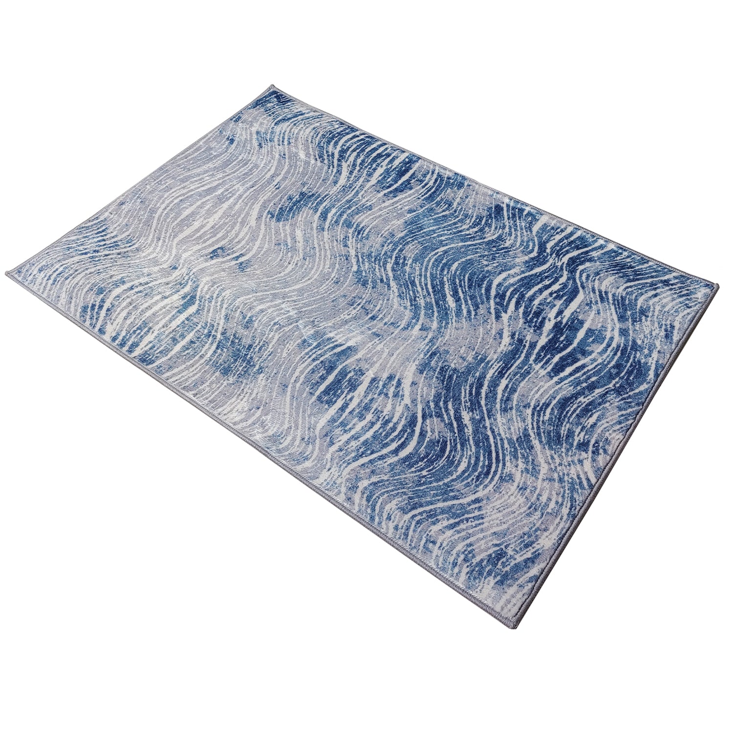 Shikhar Machine Washable Rug in Blue