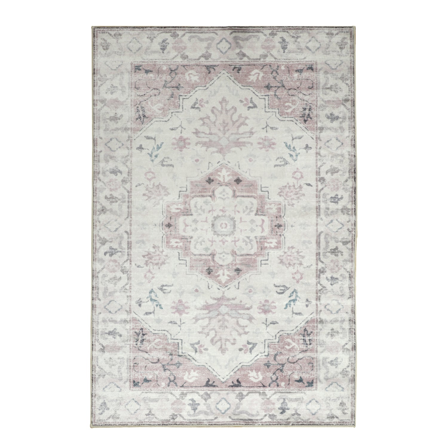 Shay Machine Washable Rug in Coral