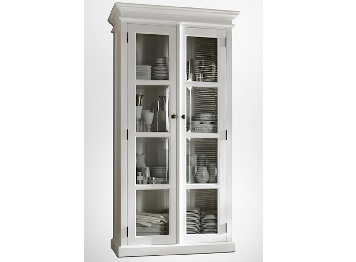 Maine Double Vitrine in White