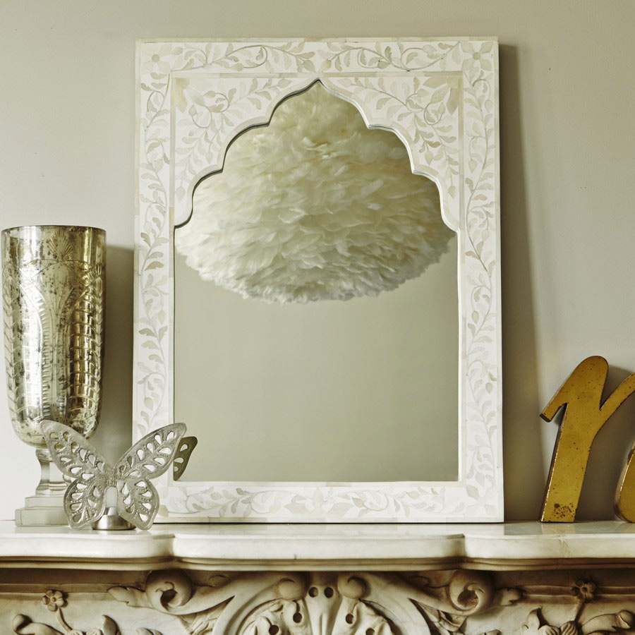 Mandir Bone Inlay Mirror