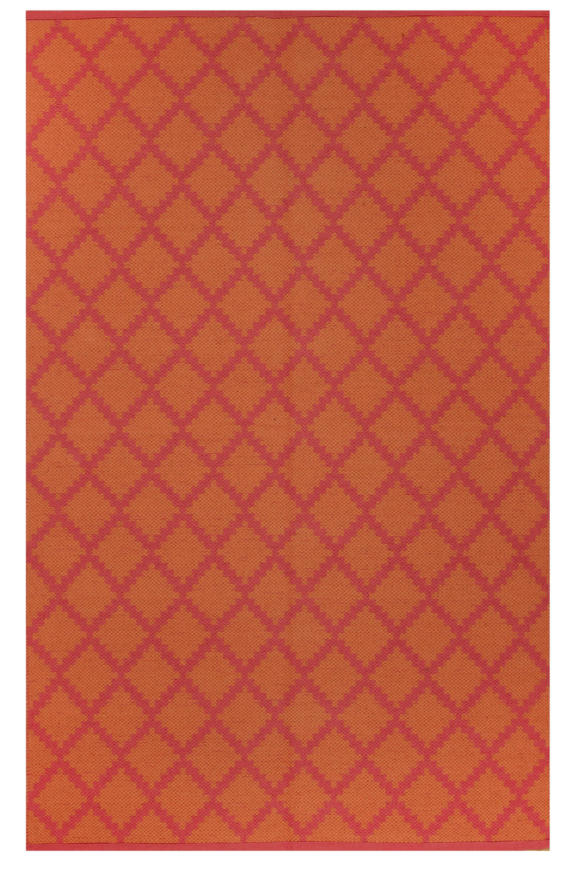 Marrakesh Orange & Rouge Red Cotton Rug