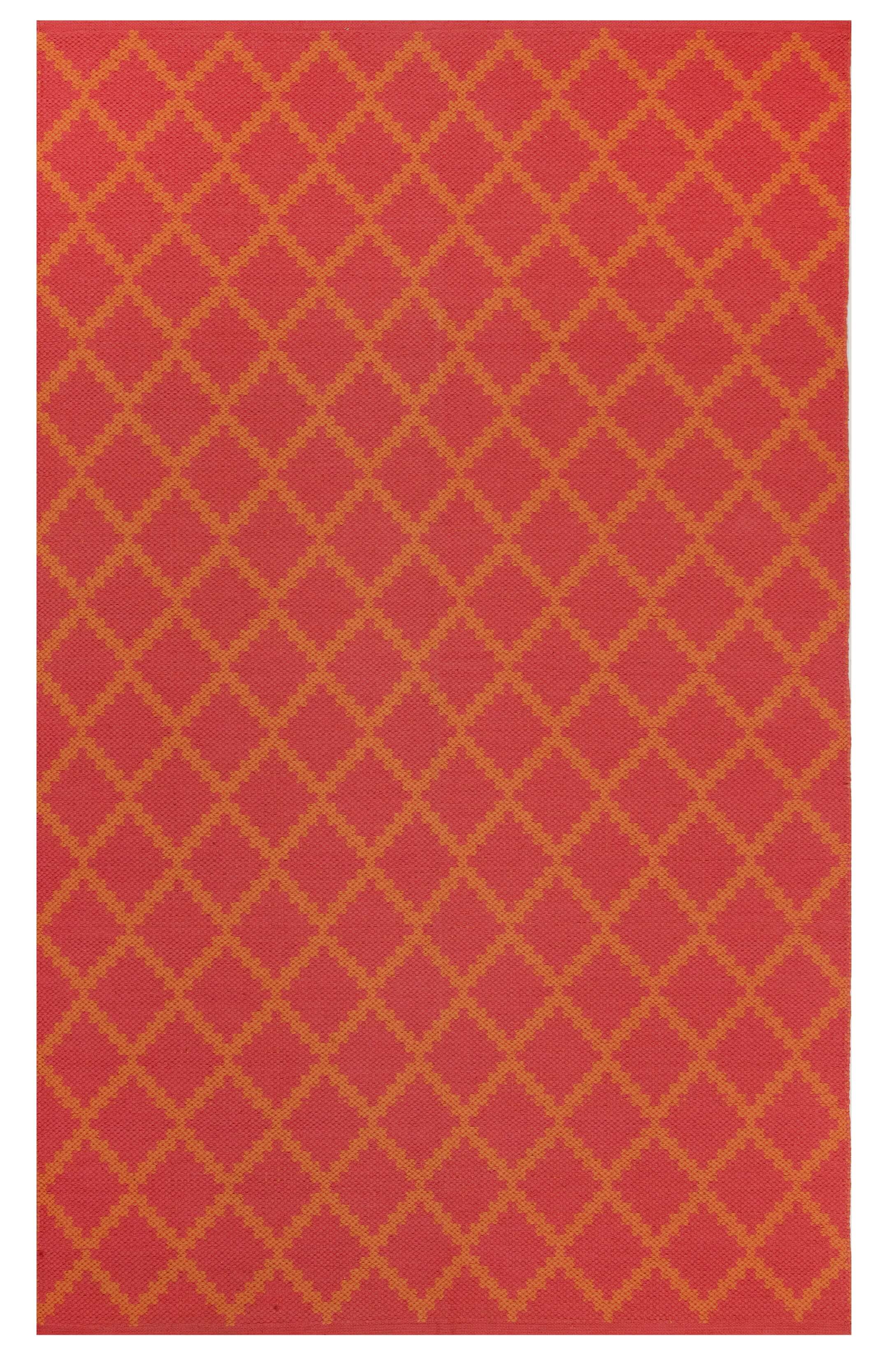 Marrakesh Orange & Rouge Red Cotton Rug