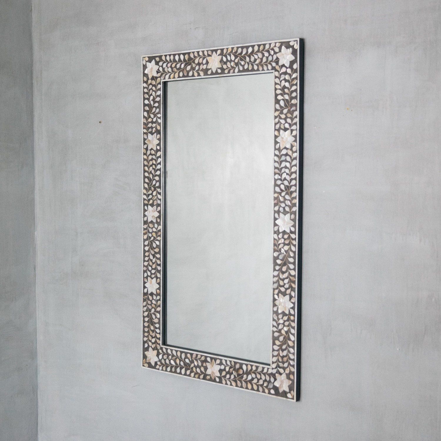 Mother of Pearl Inlay Wall Mirror