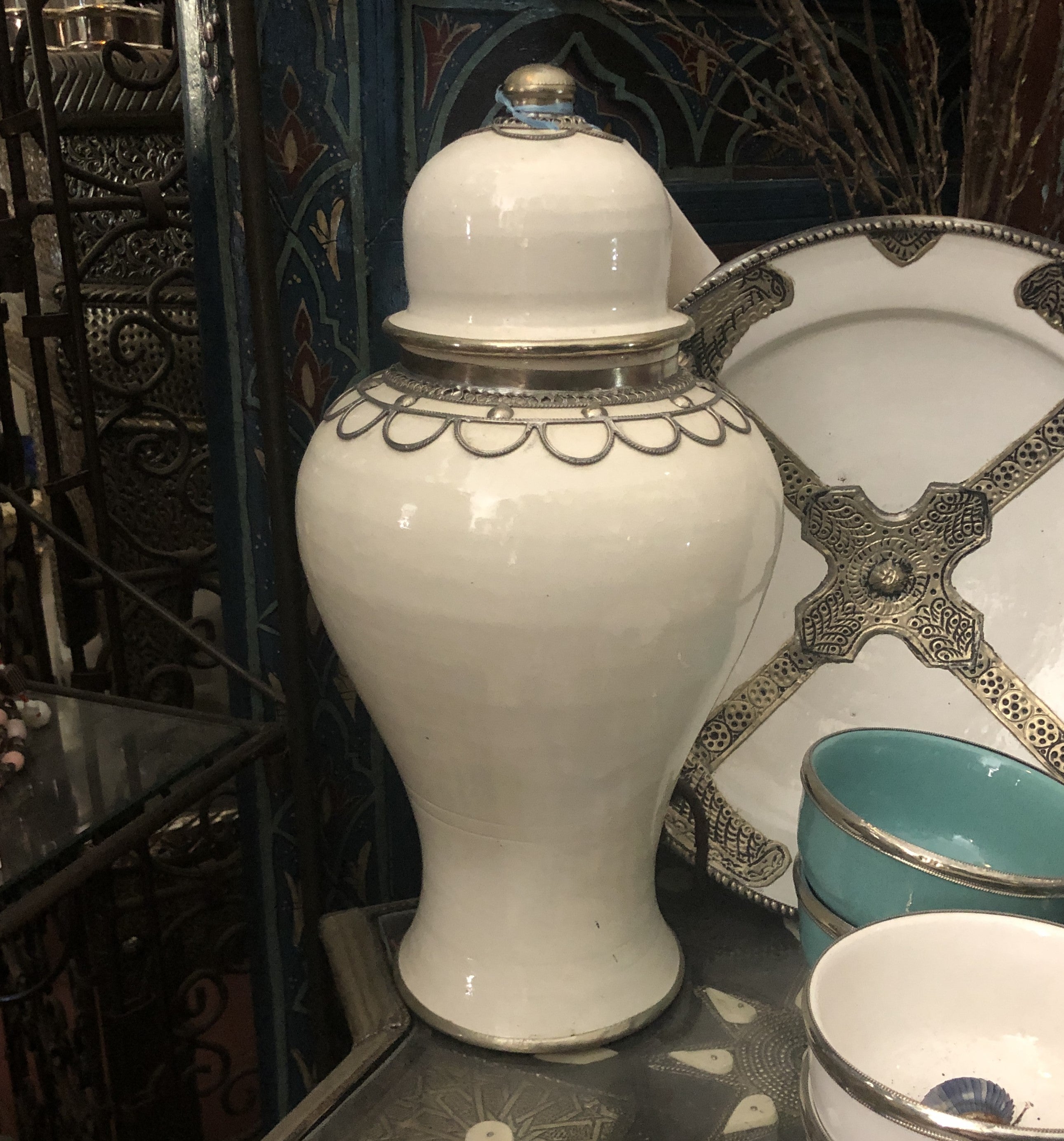 Safi Ginger Jar with Silver Nickel
