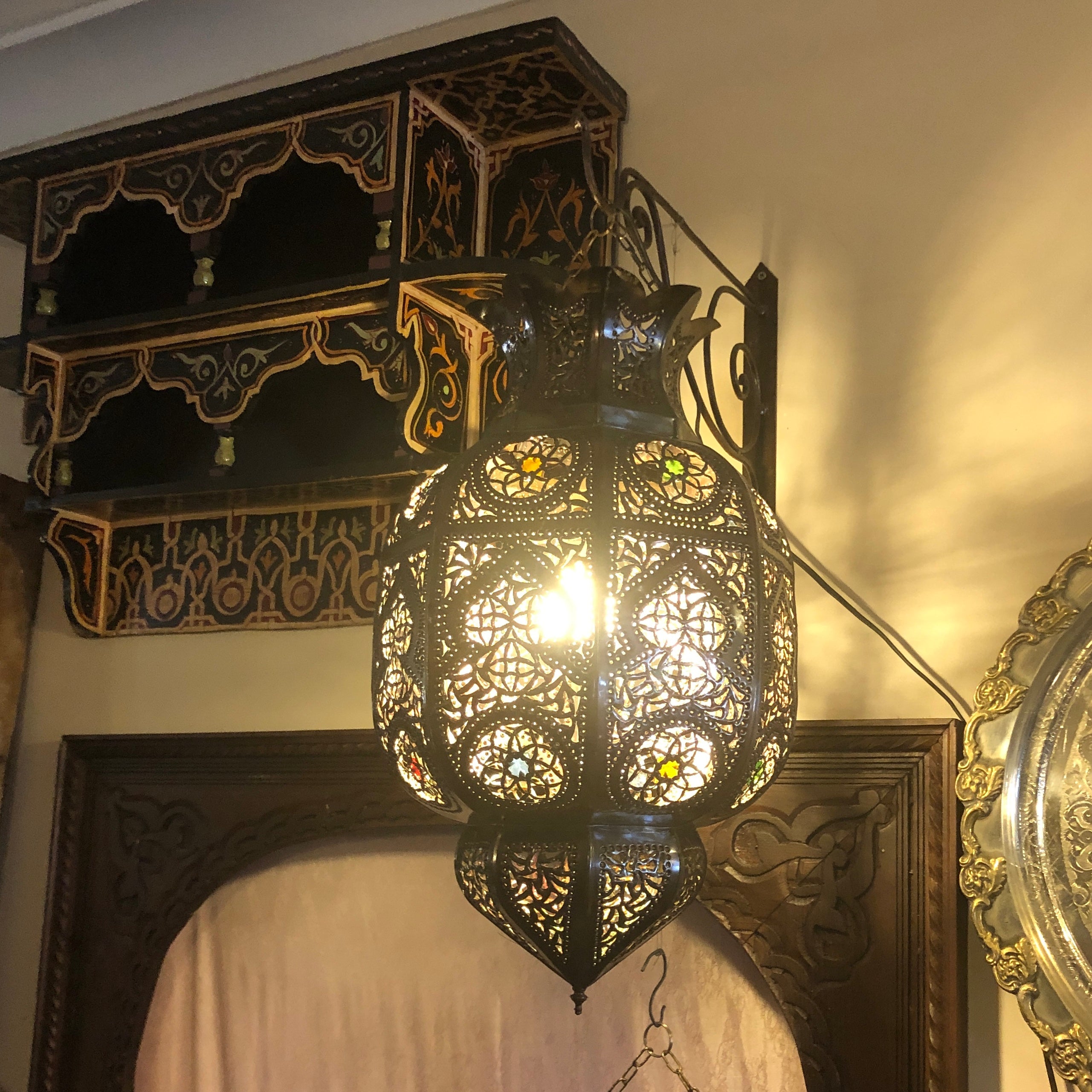 Genuine Moroccan Fretwork Pendant Light Shade - Rachid