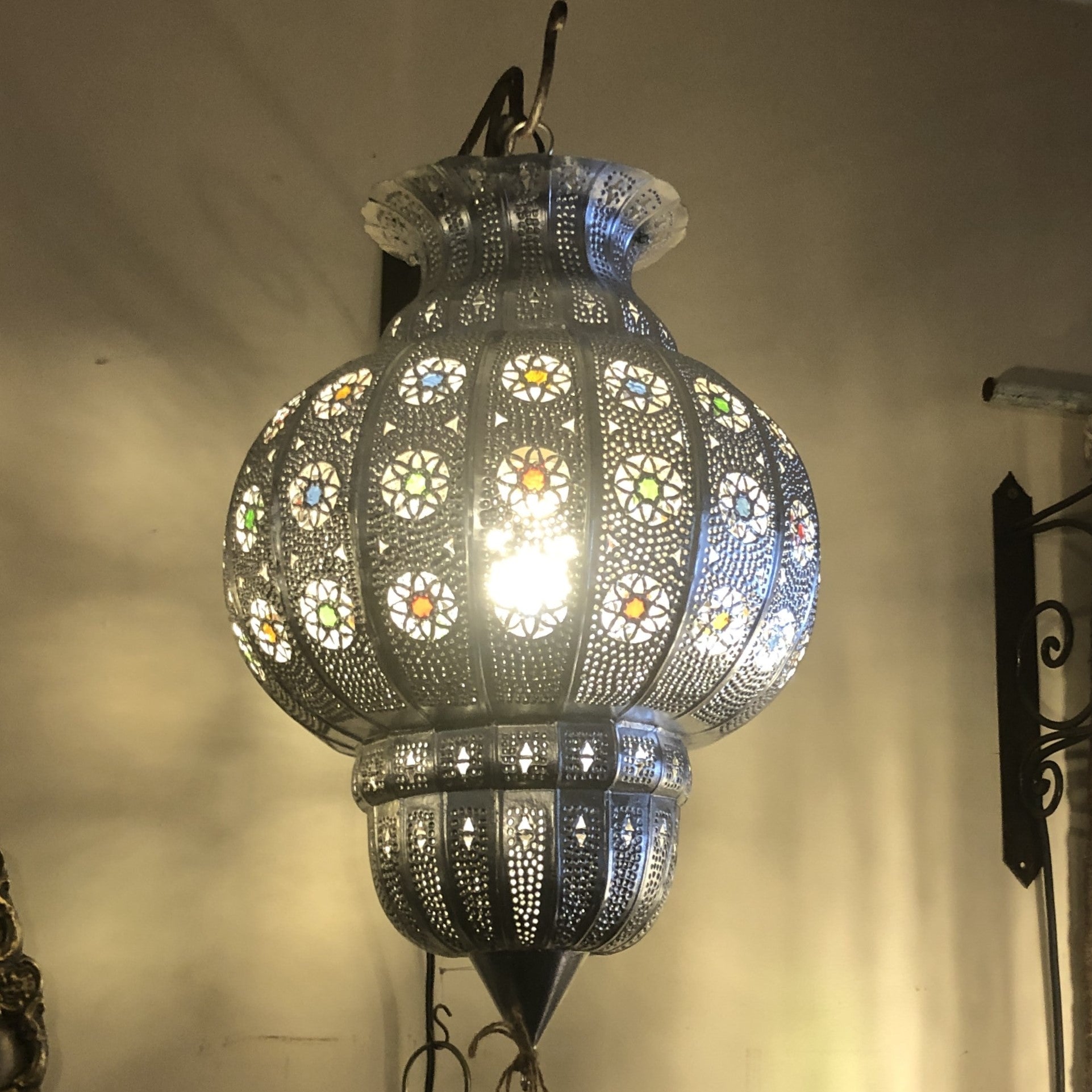 Genuine Moroccan Fretwork Pendant Light Shade - Awzal