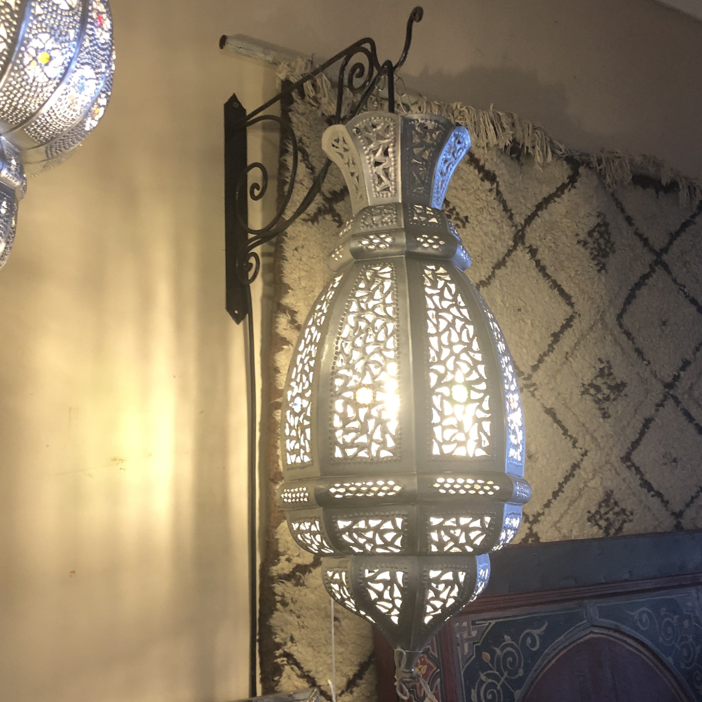 Genuine Moroccan Fretwork Pendant Light Shade - Toufiq