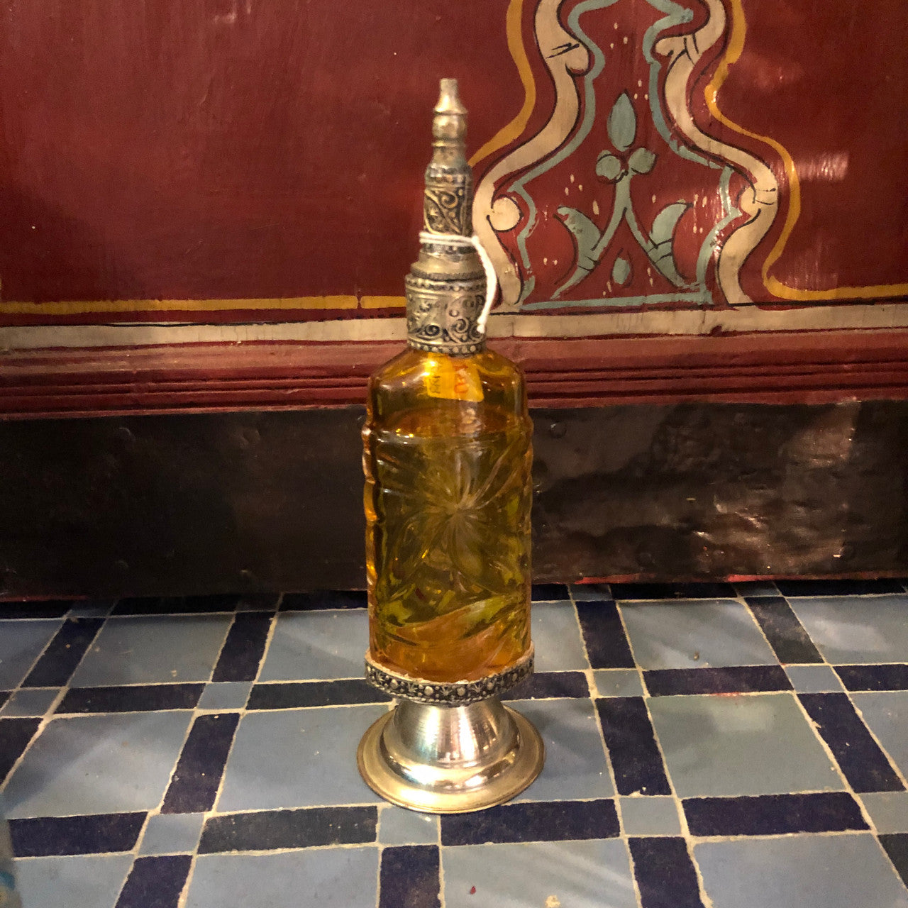 Moroccan Perfume Bottle in Gold