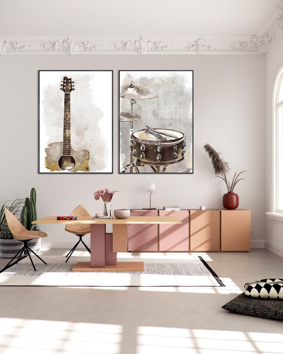 Musical Carnival Framed Canvas