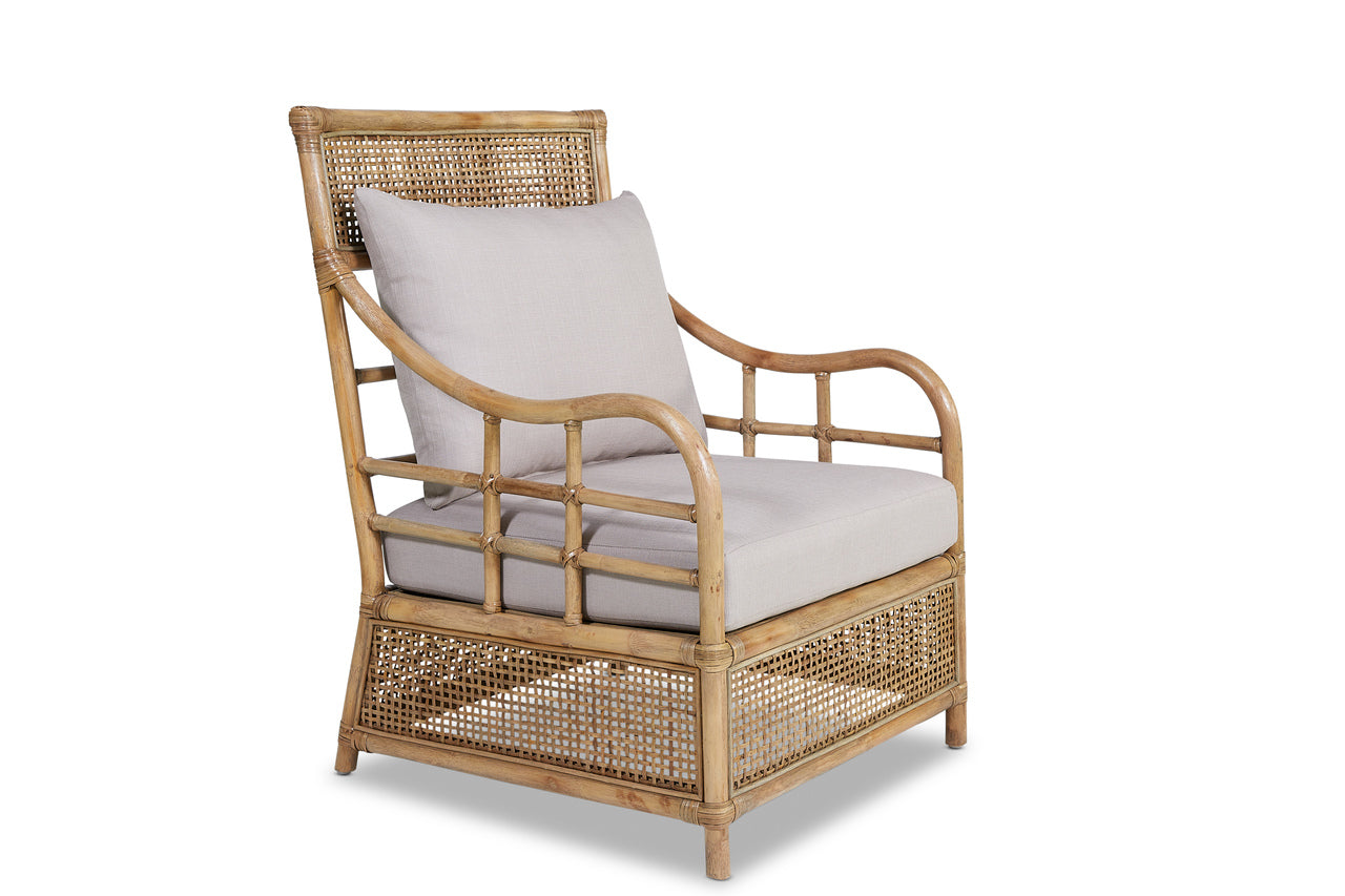 Rattan Raffle Arm Chair with Cushion