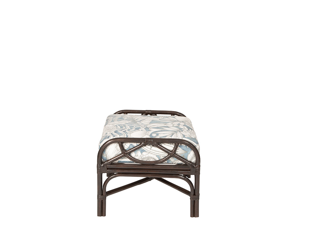 Chloe Ottoman in Caicos Chambray