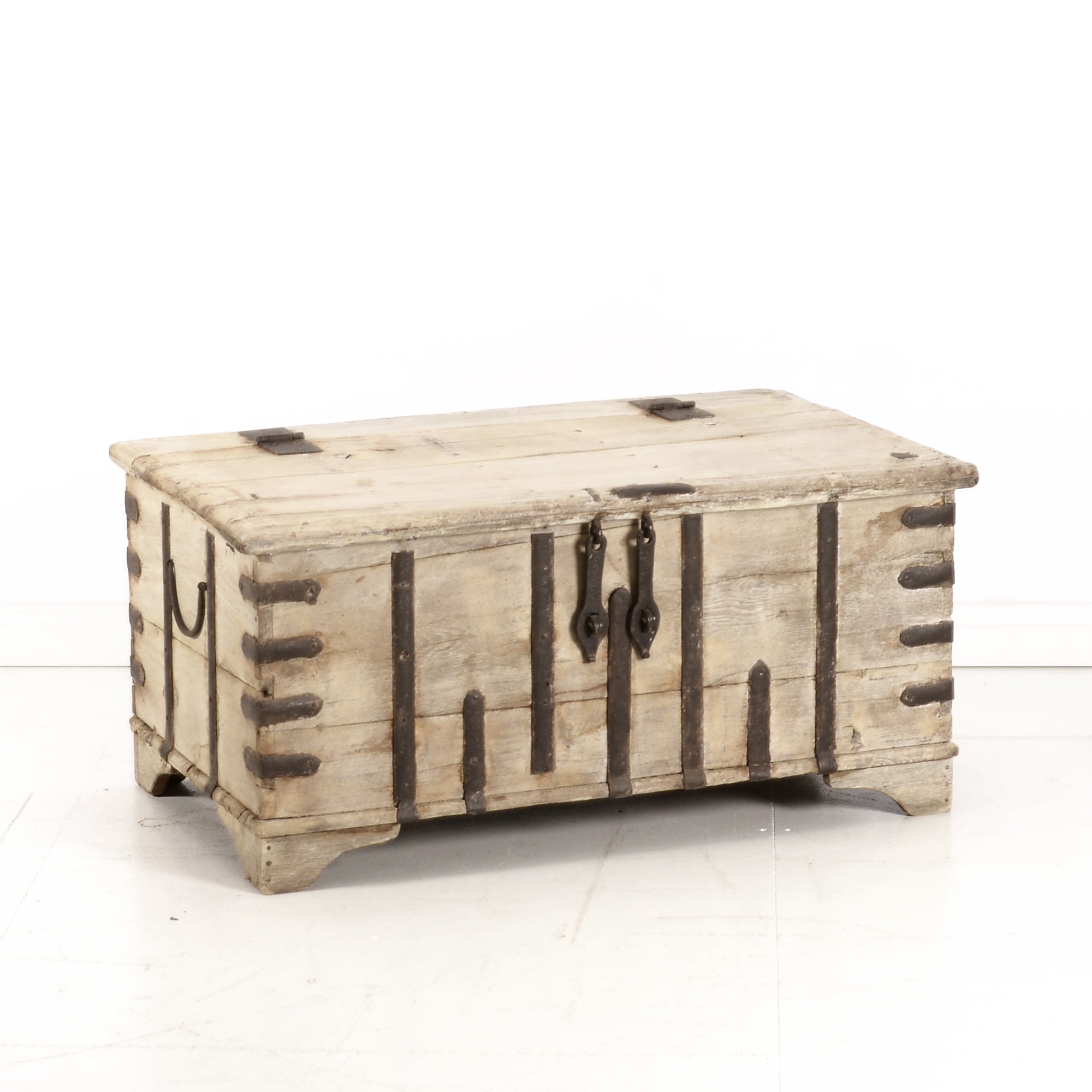 Bleached Box W/Iron Details