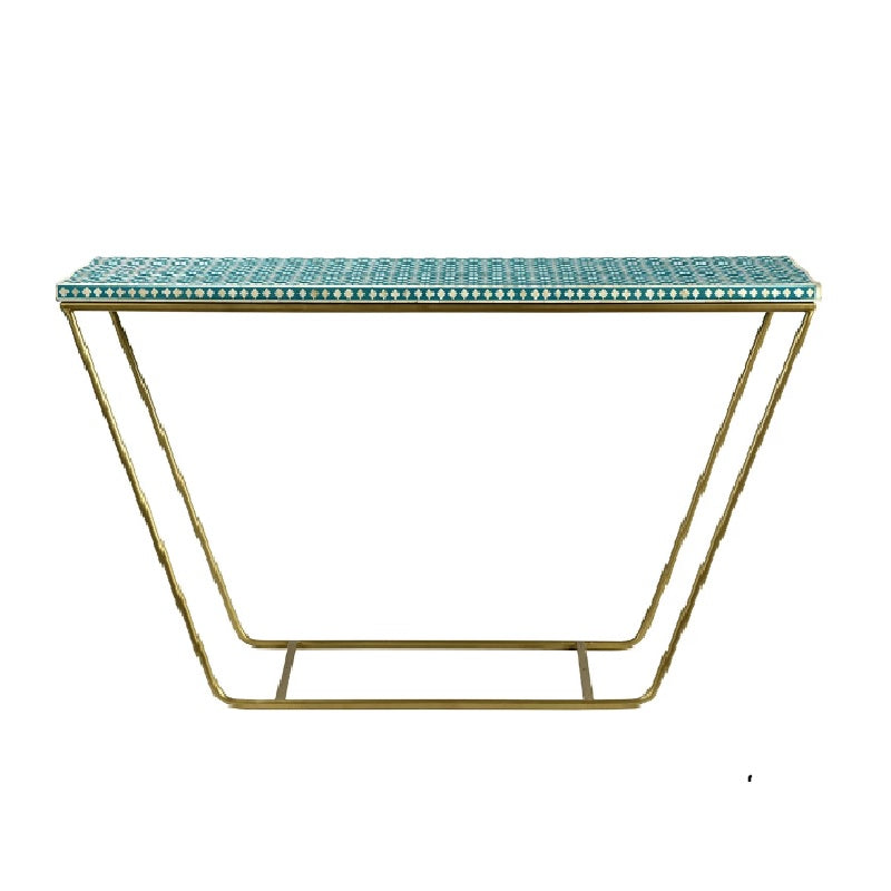 Soraya Bone Inlay Console in Jade