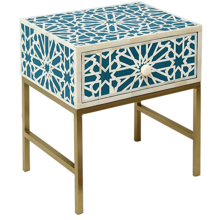 Latifa Bone Inlay Side Table