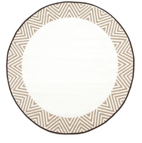 Olympia Round Indoor/Outdoor Rug in Beige