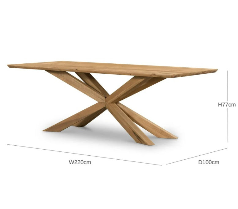 Helsinki Oak Dining Table in Natural