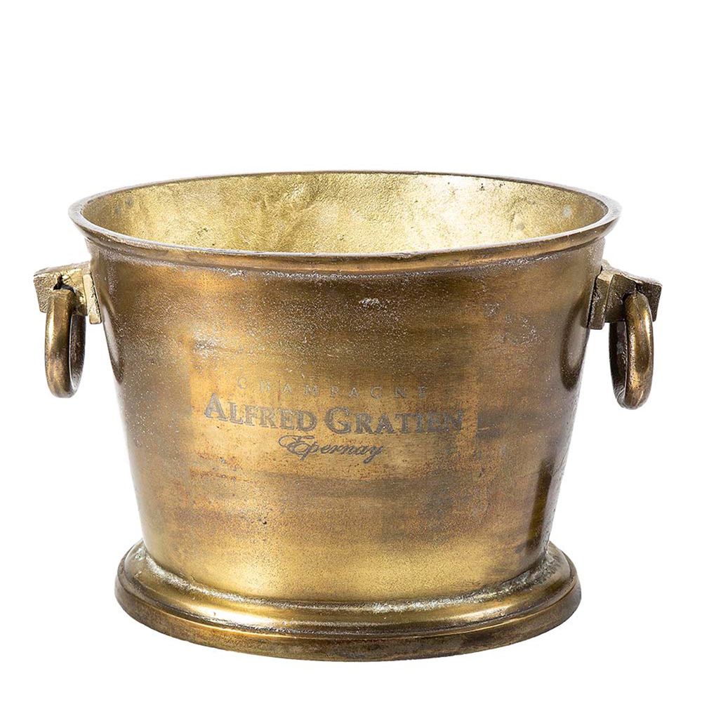 Oval Ice Bucket in Brass