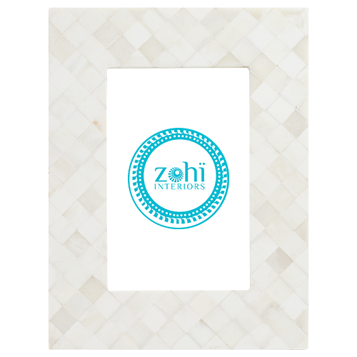 Linen Bone Inlay Photo Frame