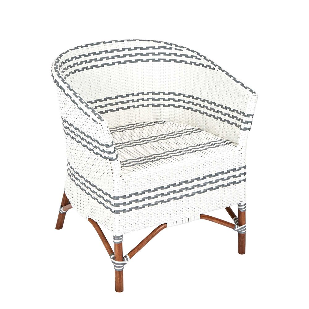 Paloma Rattan Lounge Chair in Grey