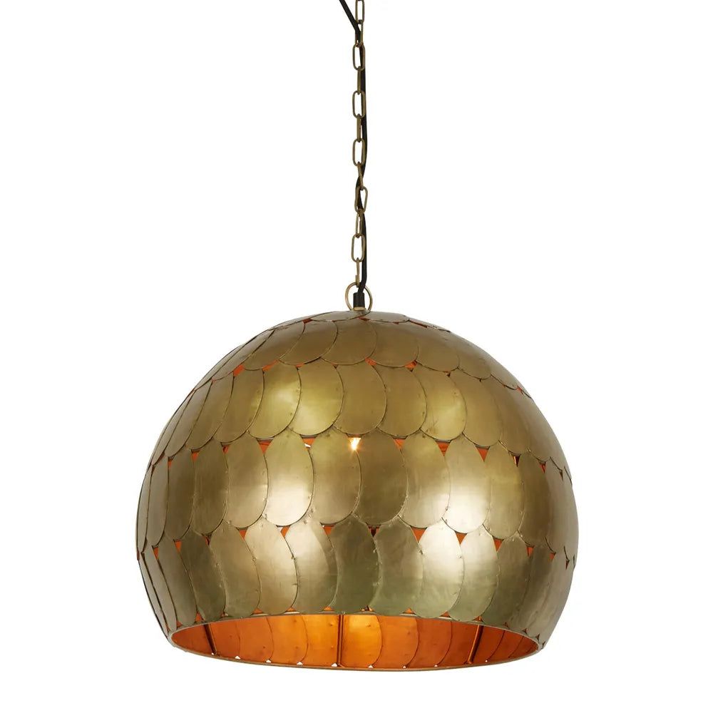 Pangolin Ceiling Pendant in Brass