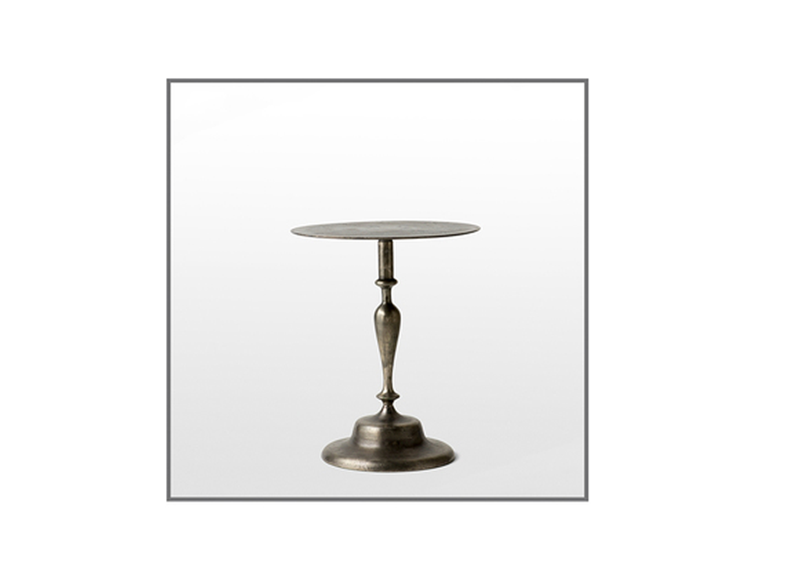 Pewter Aluminium Small Side Table