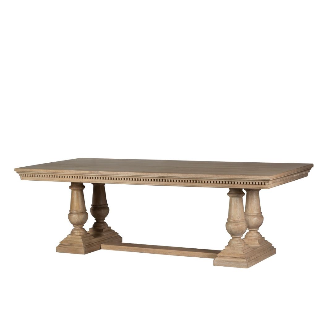 Laurent Dining Table in Biscuit