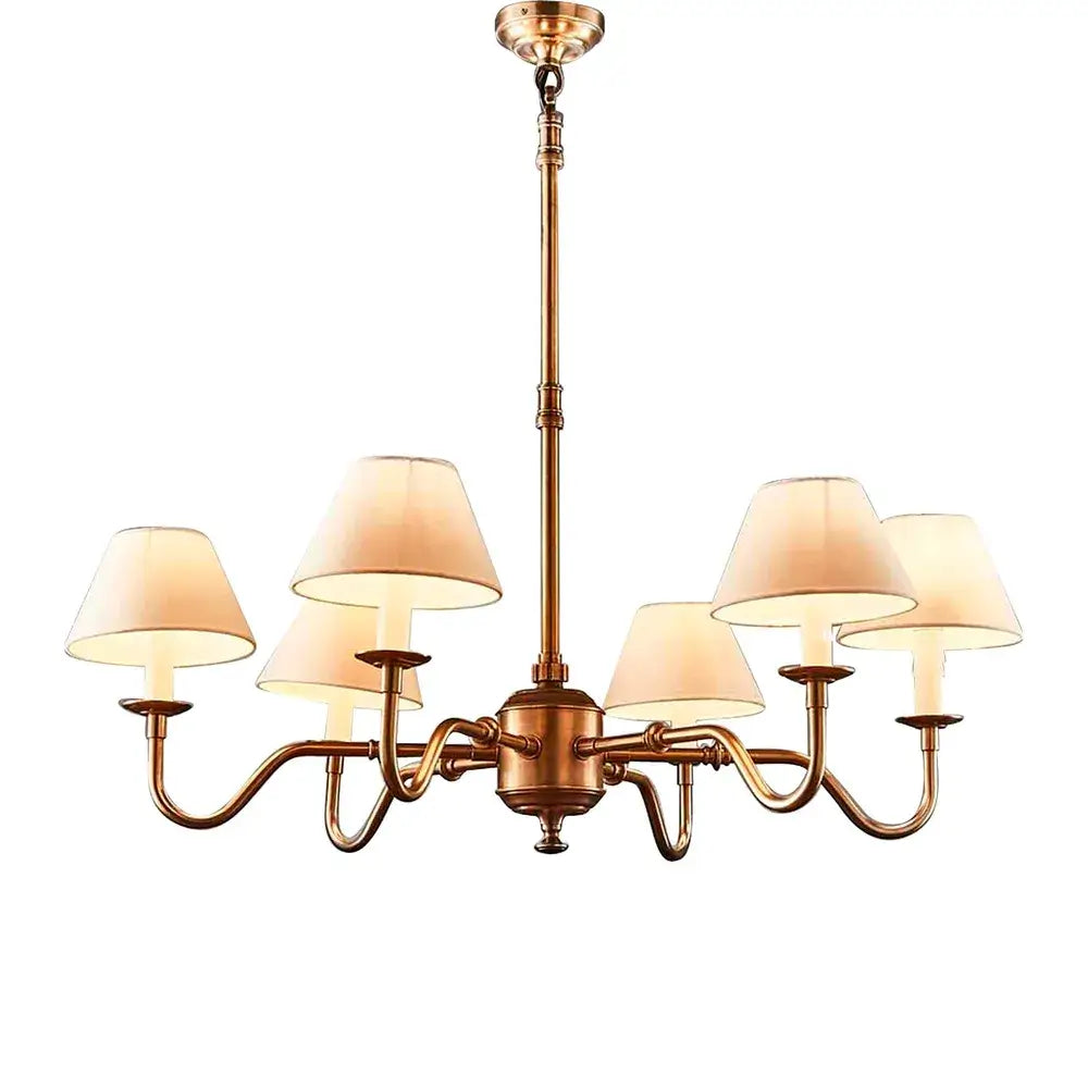 Prescot Chandelier in Antique Brass