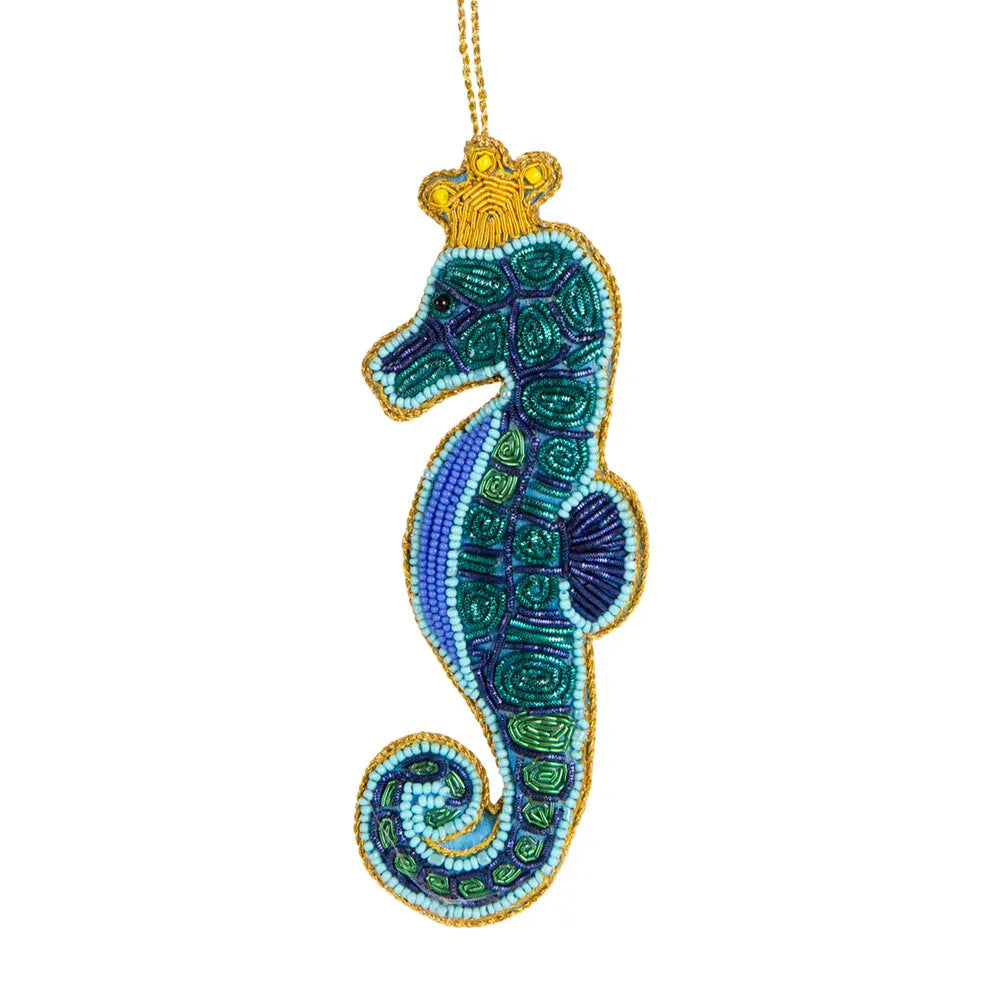 Sequin Queen Seahorse Tree Decoration