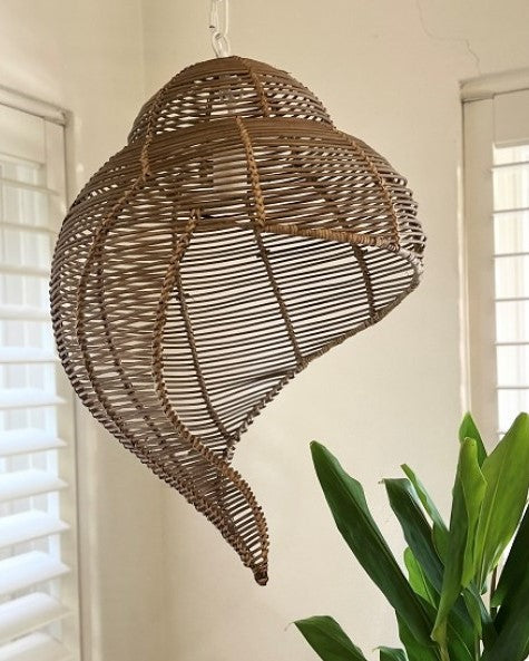 Rattan Shell Chandelier