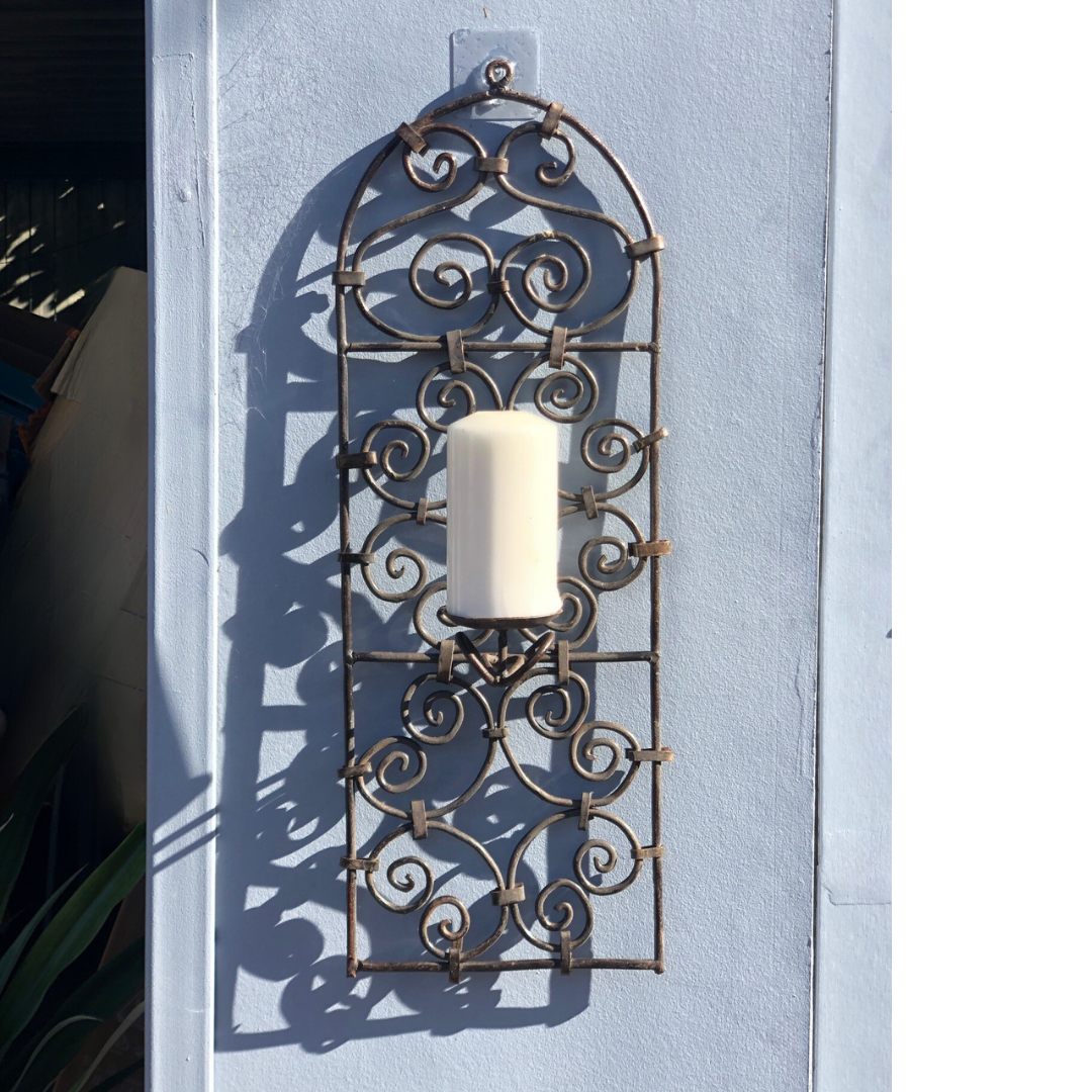 Moroccan Ironwork Wall Candle Holder