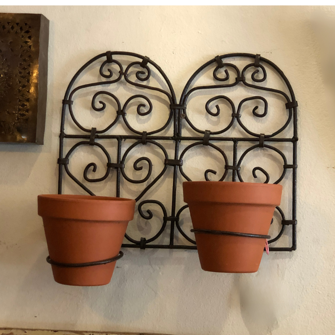 Moroccan Ironwork Twin Wall Planter