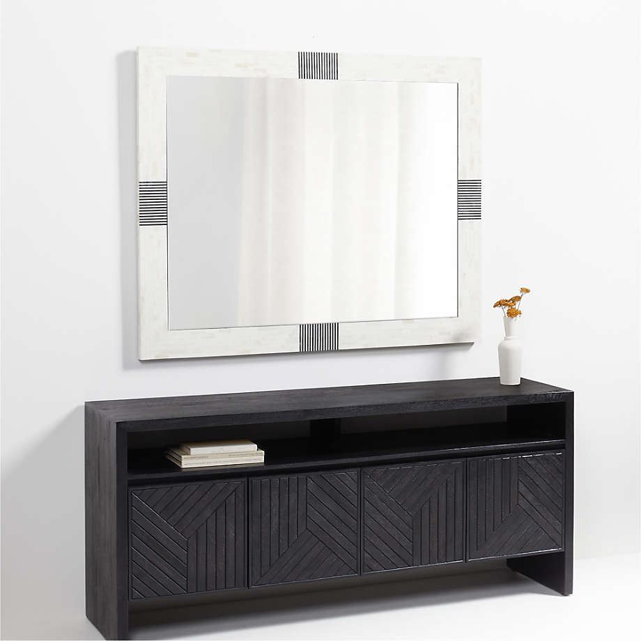 Roma Bone Rectangular Wall Mirror