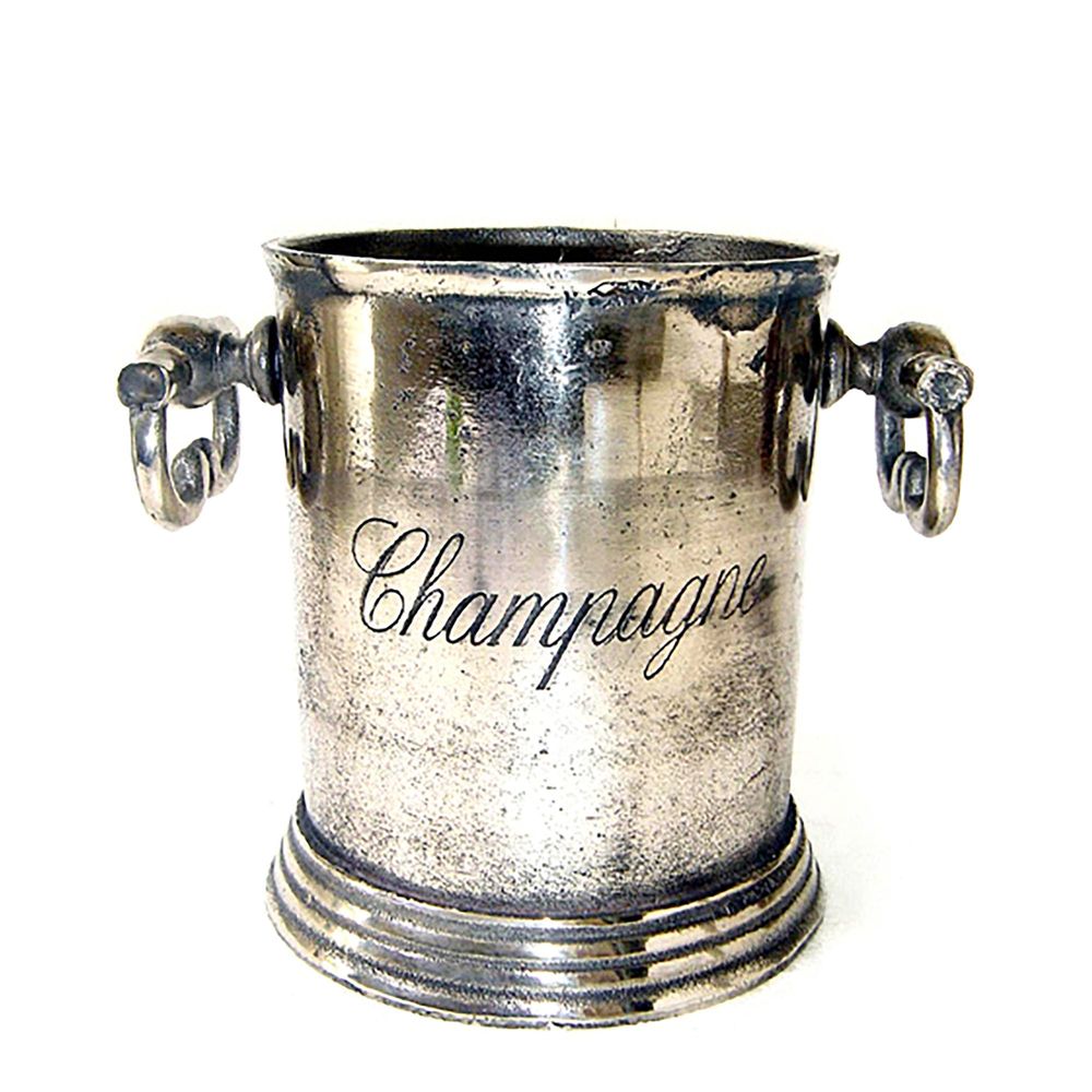 Round Champagne Ice Bucket in Silver