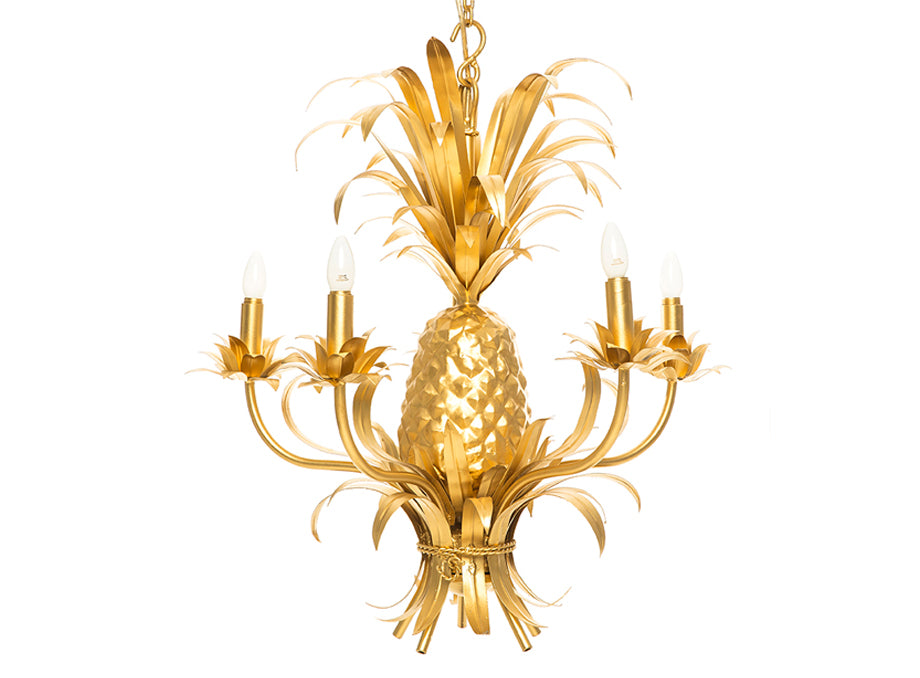 Royale Pineapple Chandelier in Gold
