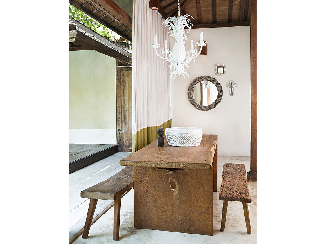 Royale Pineapple Chandelier in White