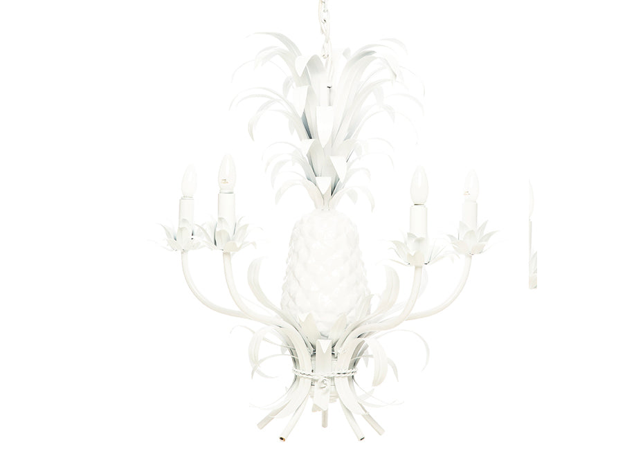 Royale Pineapple Chandelier in White