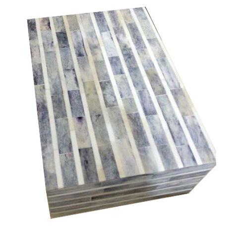Bone Inlay Box in Stripe Pattern