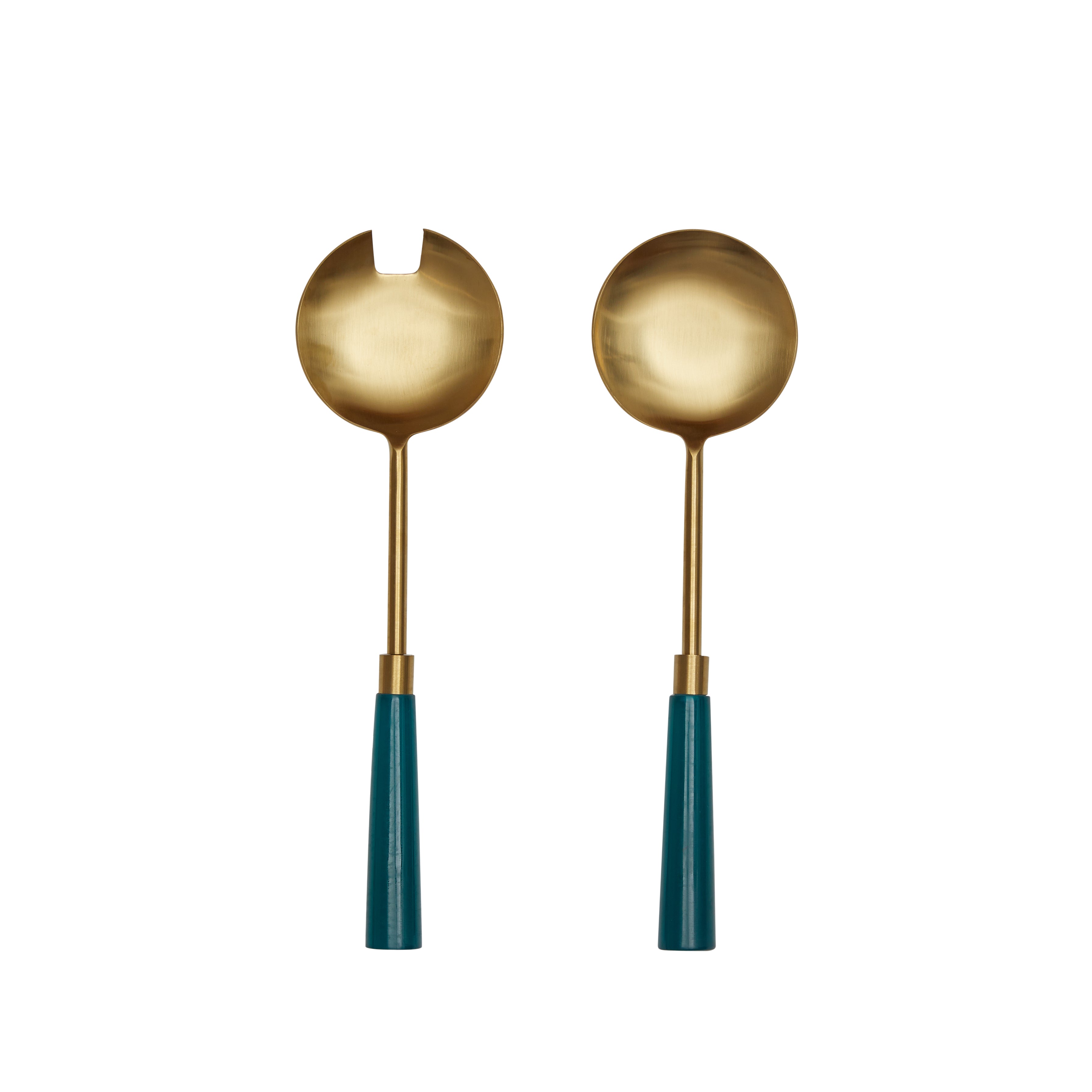 Resin Salad Servers in Emerald