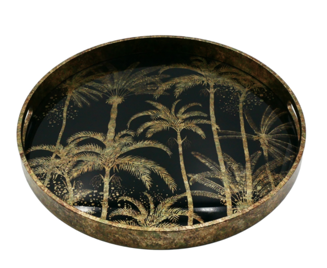 Gold Palm Tree Tray
