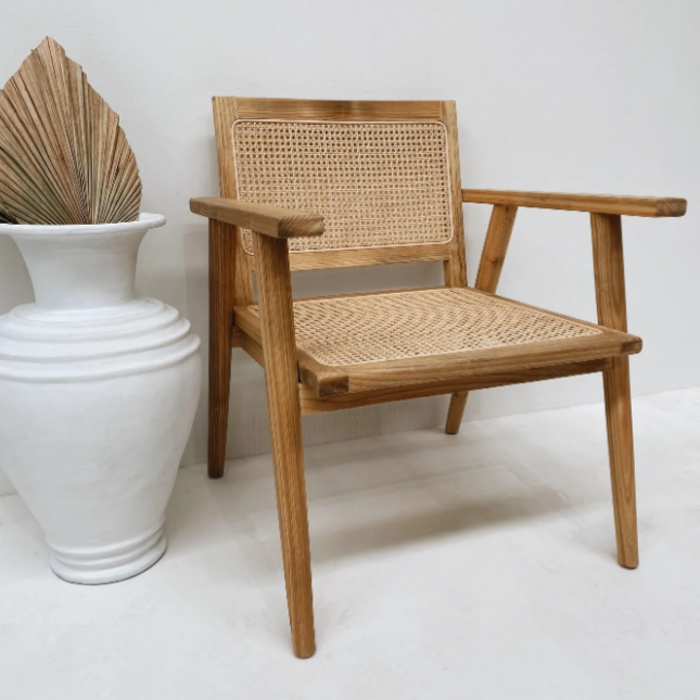 Rattan Triana Dining/Desk Chair with Arms