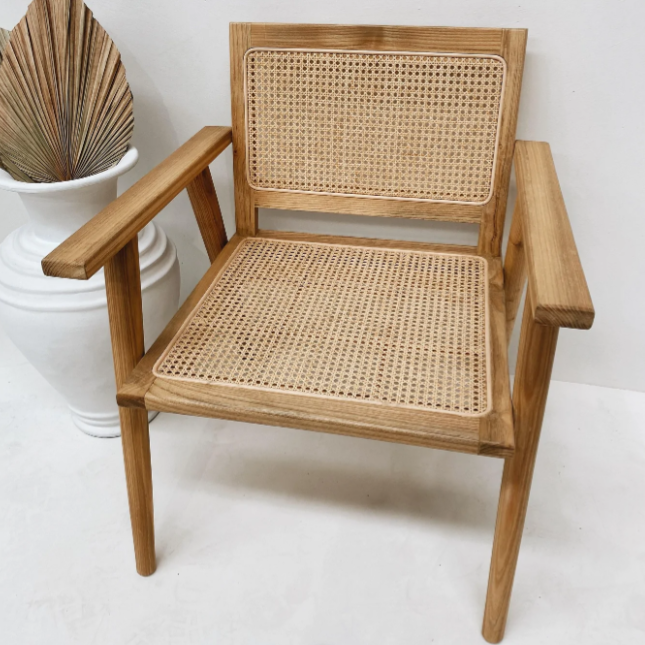 Rattan Triana Dining/Desk Chair with Arms