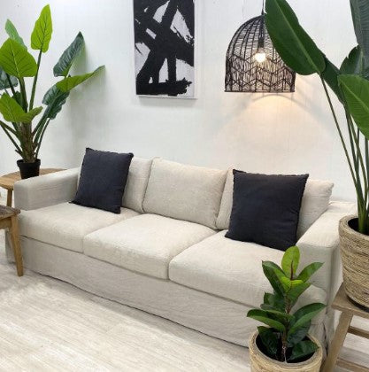 Newport Linen Sofa in Beige