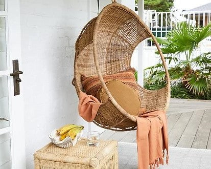 Large Hanging Pod Chair in Natural - Clearance - ONE ONLY