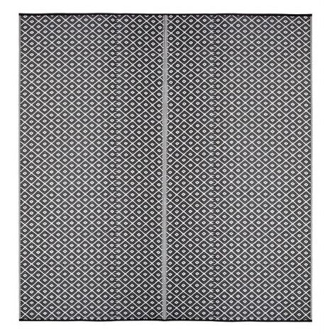 Kimba Foldable Plastic Rug in Black