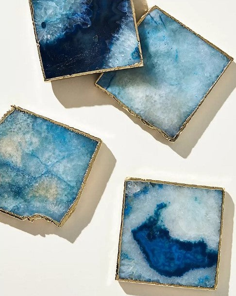 Agate Coaster in Blue