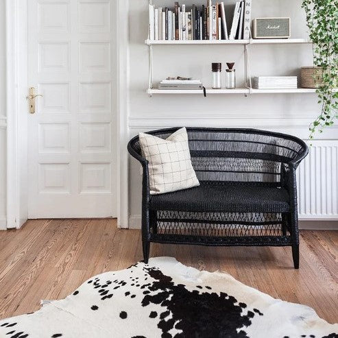 Genuine Malawi Love Seat 2 Seater in Black